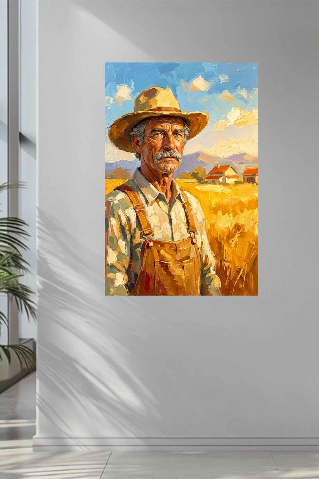 American Farmer| Farm Harvest Art| Giclee Paper- Wood- Metal- Canvas