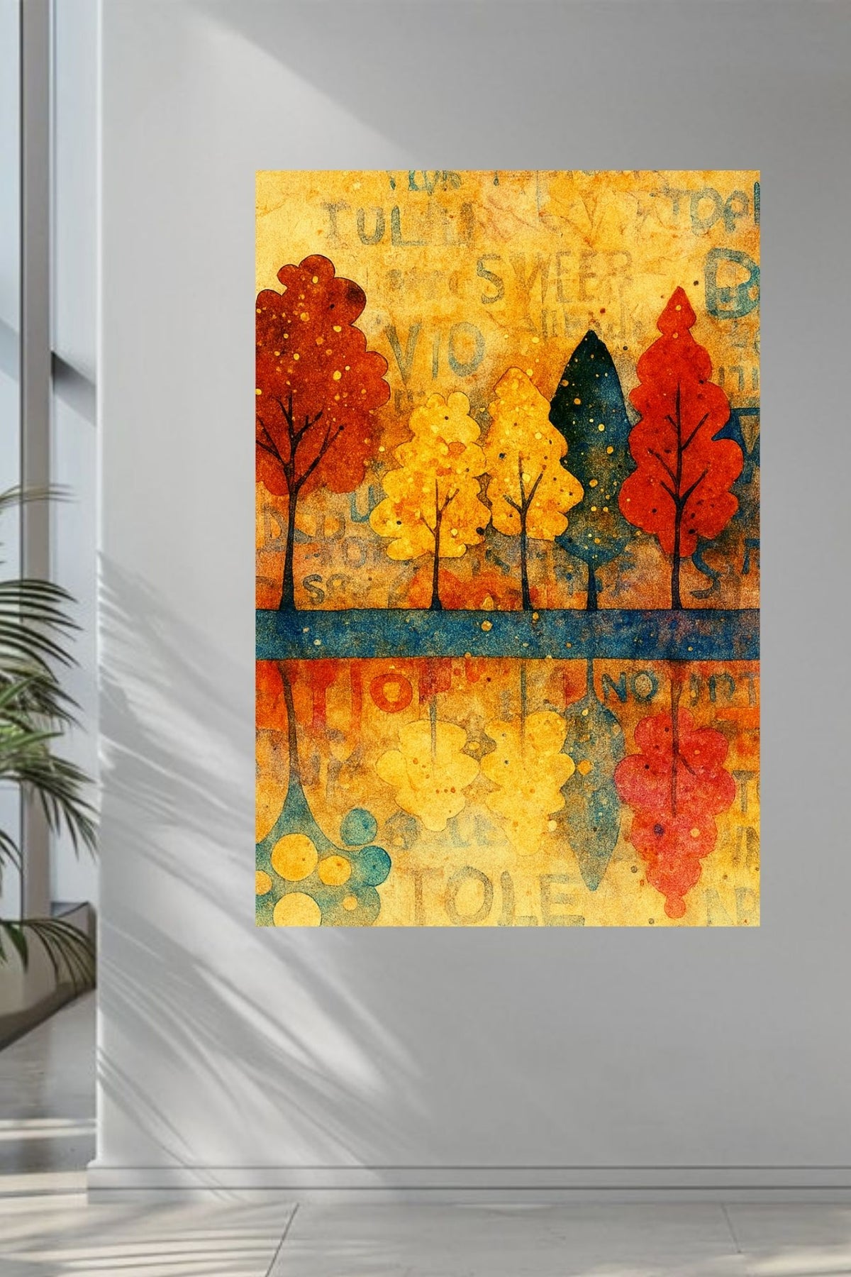 Autumn Rhythm | Mid Century Modern Fall Trees | Abstract Autumn Art | Giclée Paper • Wood • Metal • Canvas