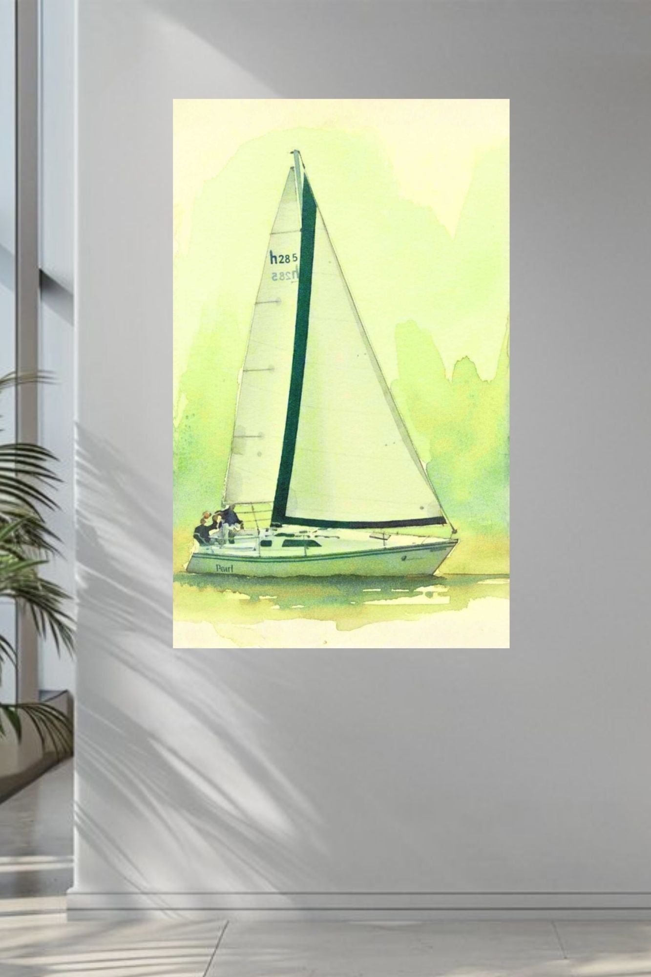 Sailing Boat Race| Water Sports Art| Giclee Paper- Wood- Metal- Canvas