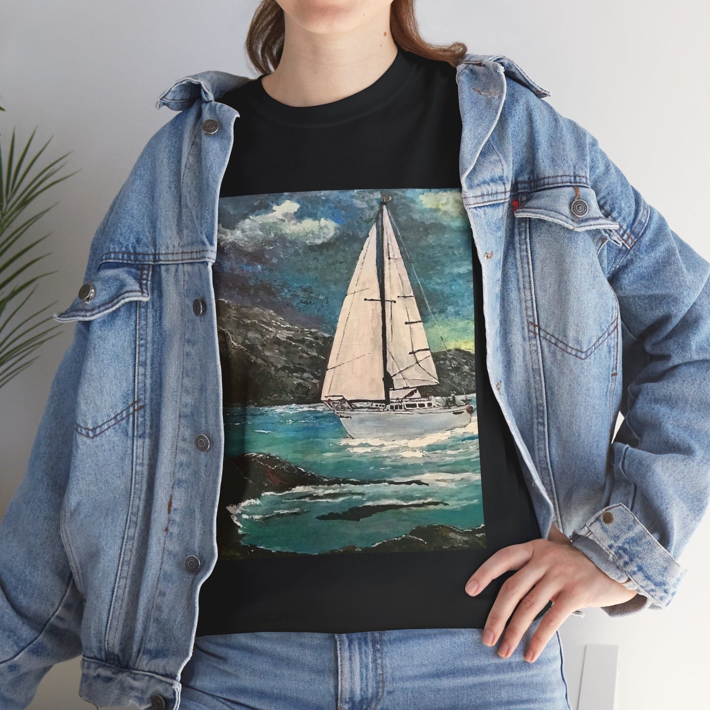 Tropical Sailing - Amazing Unisex Heavy Cotton Short Sleeve Tee Shirts!