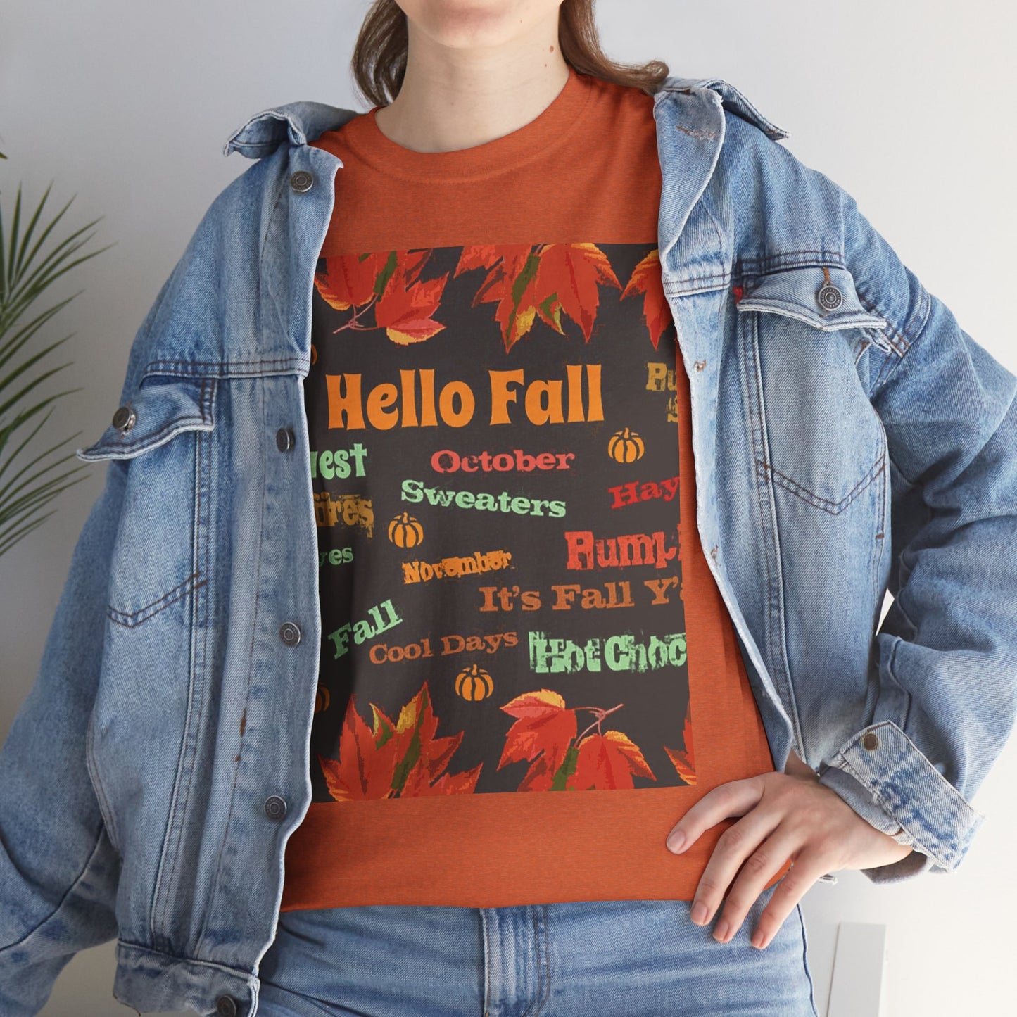 Hello Fall -Amazing Unisex Heavy Cotton Short Sleeve Tee Shirts!