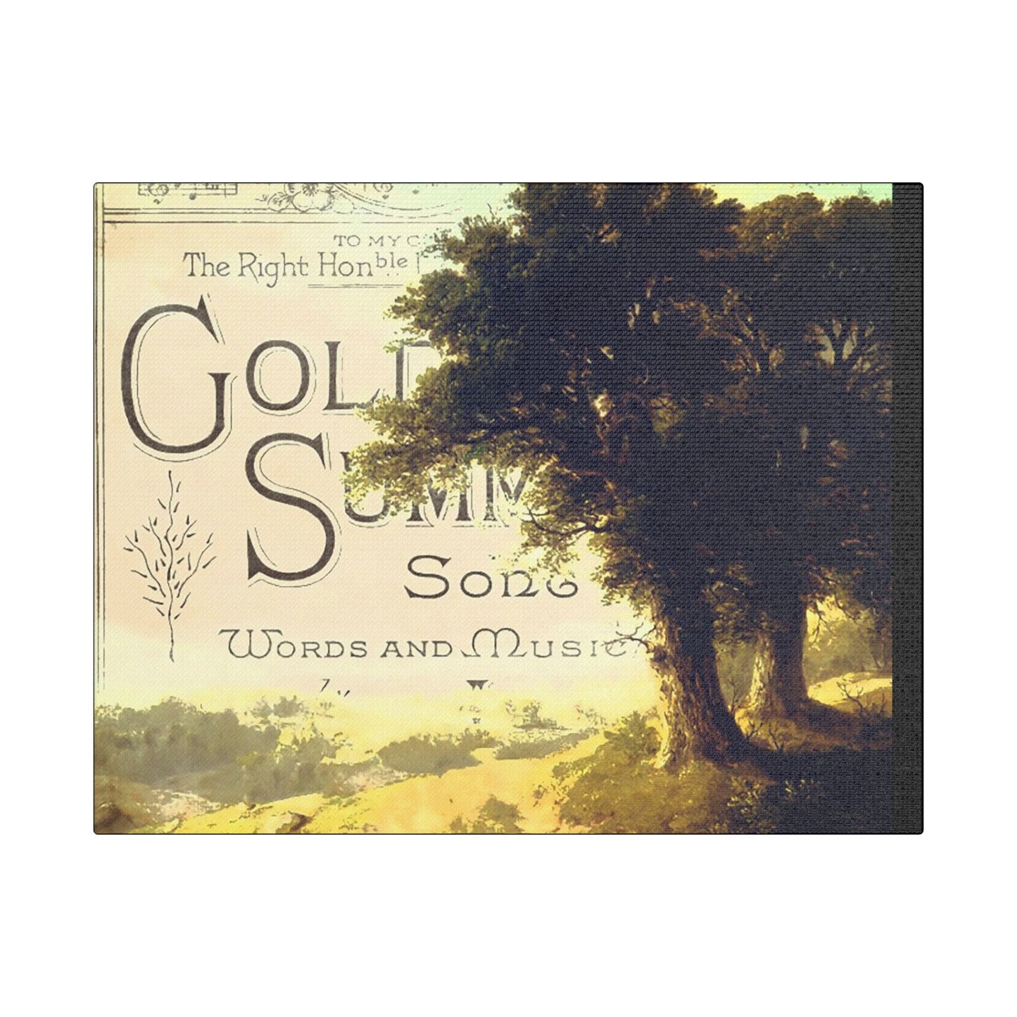 Golden Summer Art- Gallery Wrapped- Satin Stretched Canvas Gallery Wraps - No Frame Needed