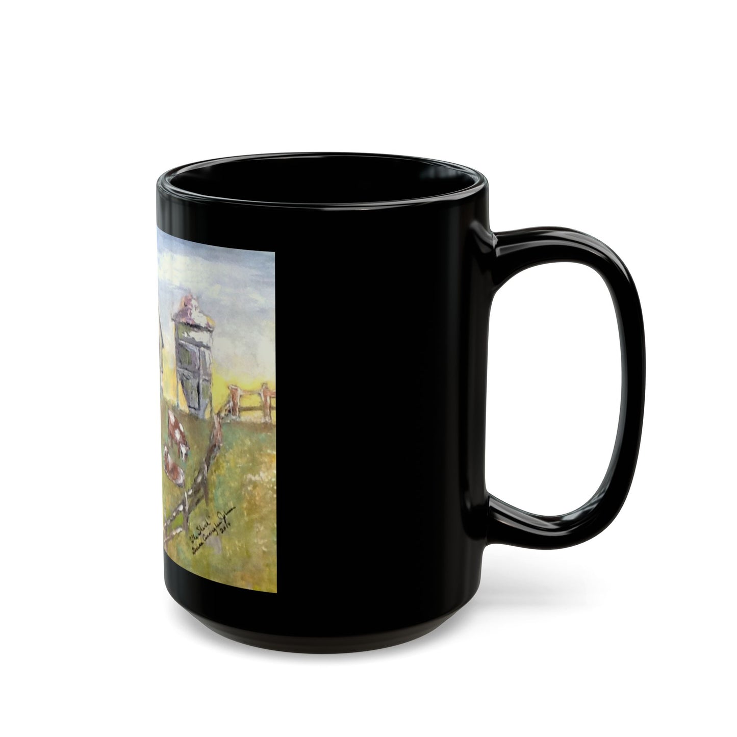 The Shack - 11 oz or 15 oz Ceramic Black Mugs