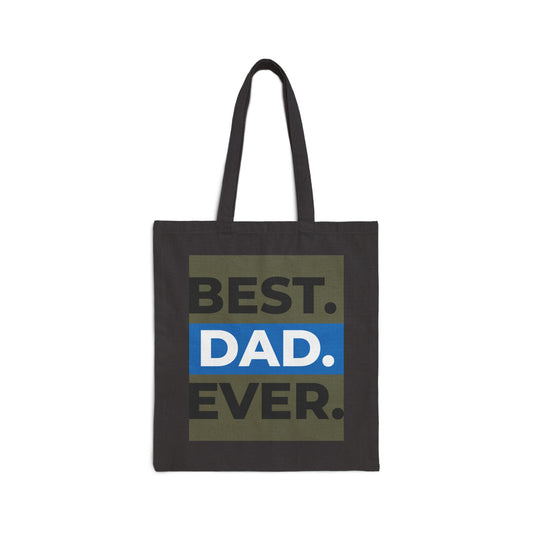 "Best Dad Ever" Stylish Cotton Canvas Tote Bag