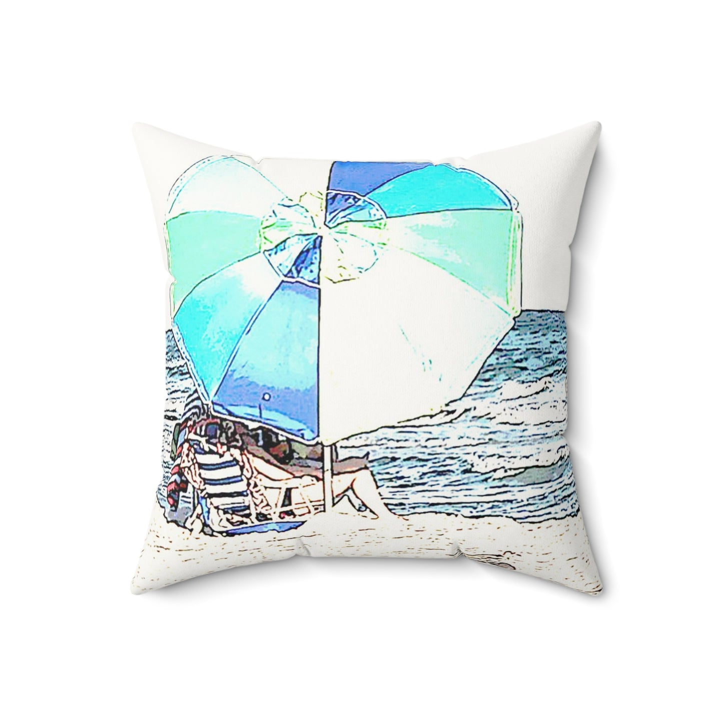 Beach Talk -Faux Suede Square Pillow