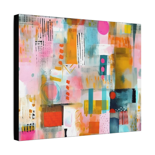 Abstract Daybreak- Art- Gallery Wrapped- Satin Stretched Canvas Gallery Wraps - No Frame Needed