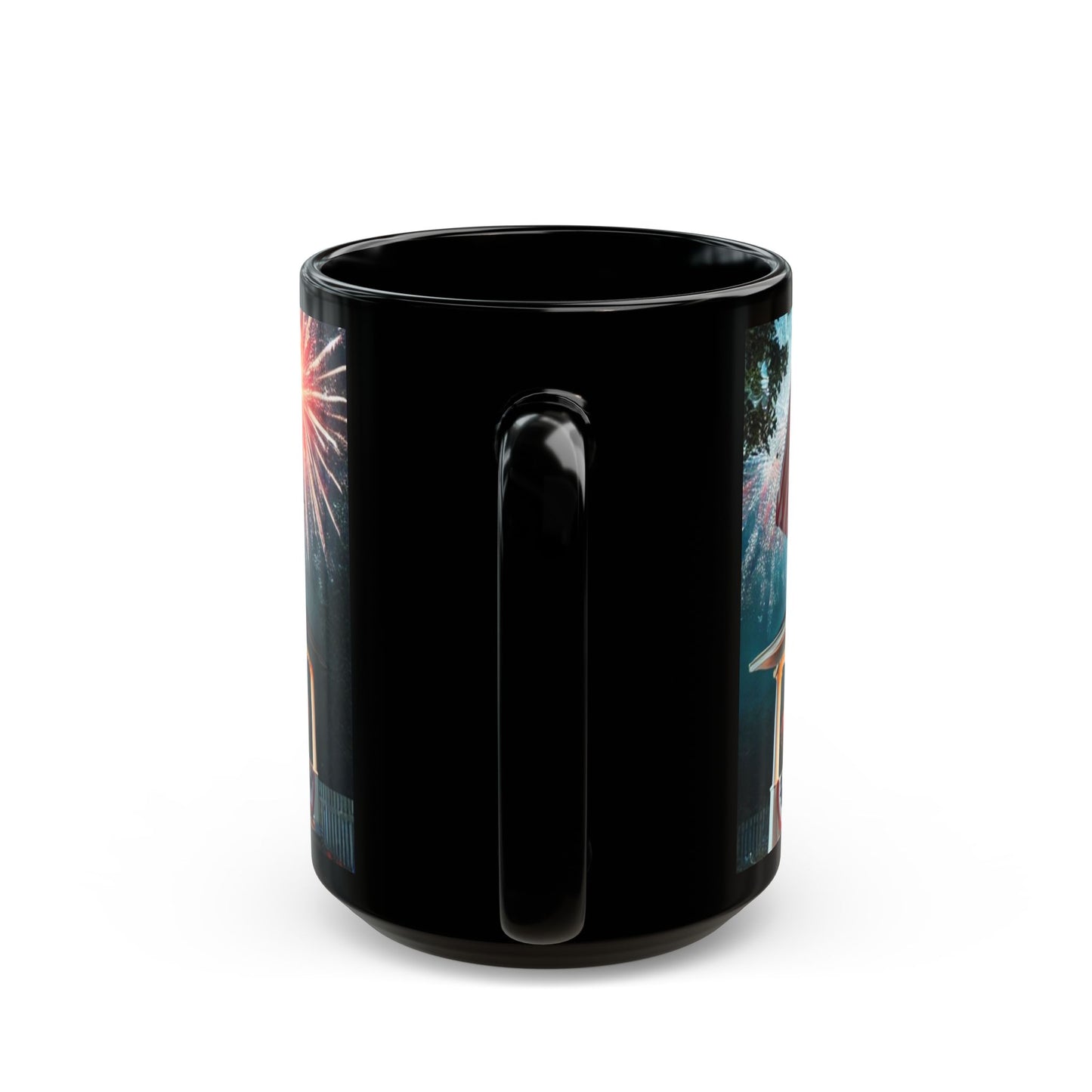 Celebrate USA- 11 oz or 15 oz Ceramic Black Mugs