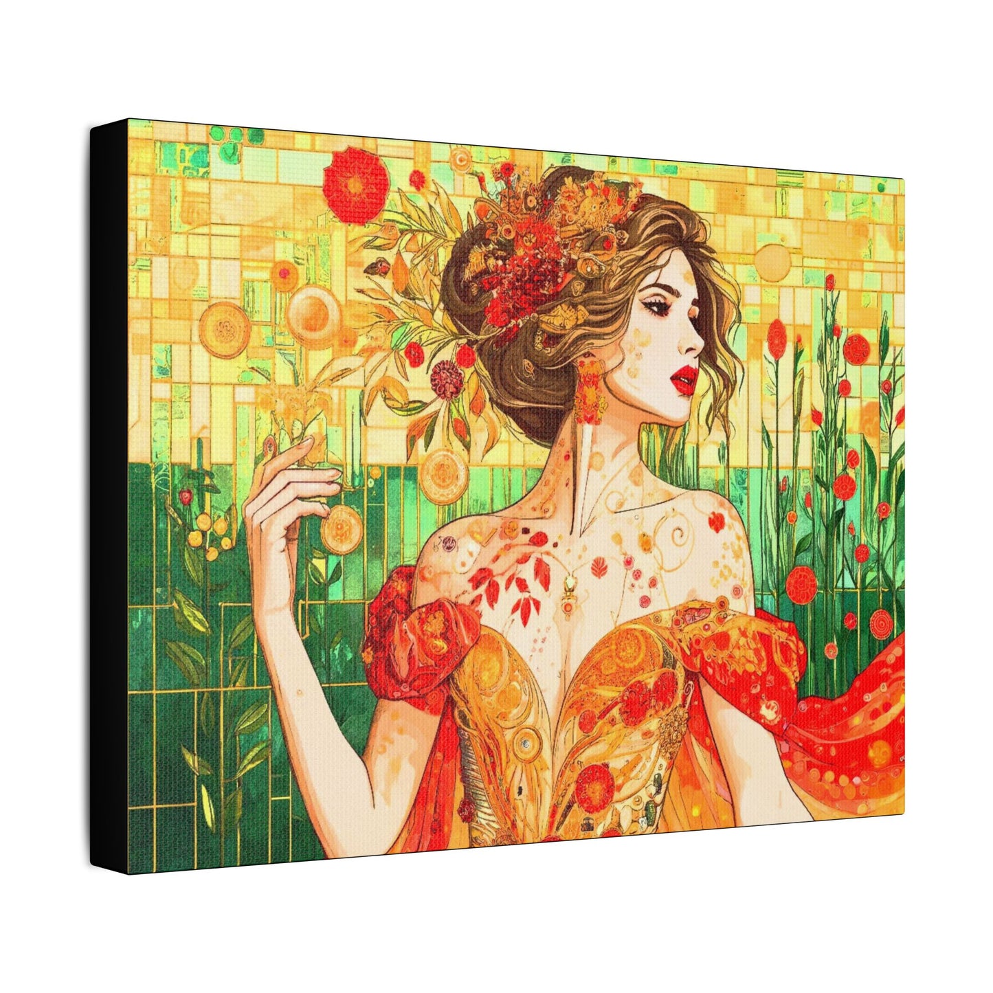 Autumn Queen  -Art- Gallery Wrapped- Satin Stretched Canvas Gallery Wraps - No Frame Needed