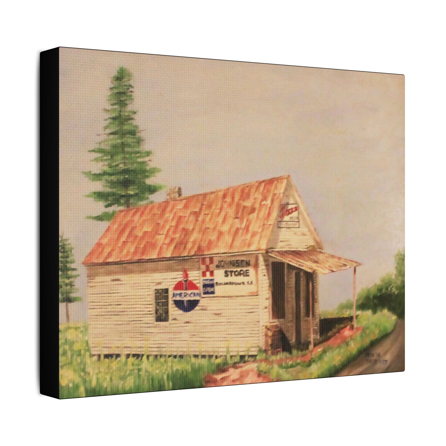 Johnson Store- Art- Gallery Wrapped- Satin Stretched Canvas Gallery Wraps - No Frame Needed