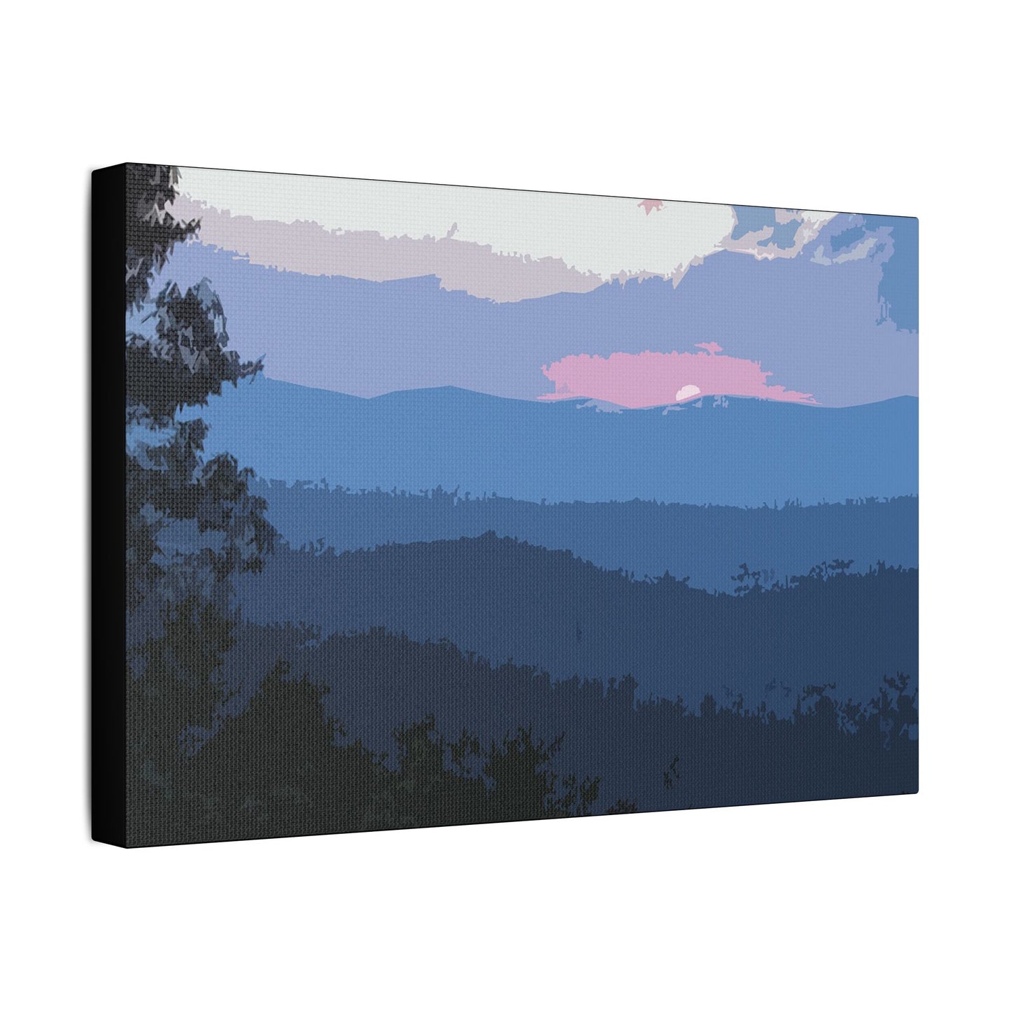 Smoky Mountain Shadows- Art- Gallery Wrapped- Satin Stretched Canvas Gallery Wraps - No Frame Needed