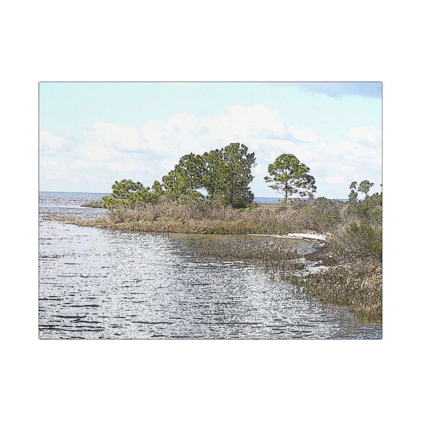 Going Coastal Florida Art- Gallery Wrapped- Satin Stretched Canvas Gallery Wraps - No Frame Needed