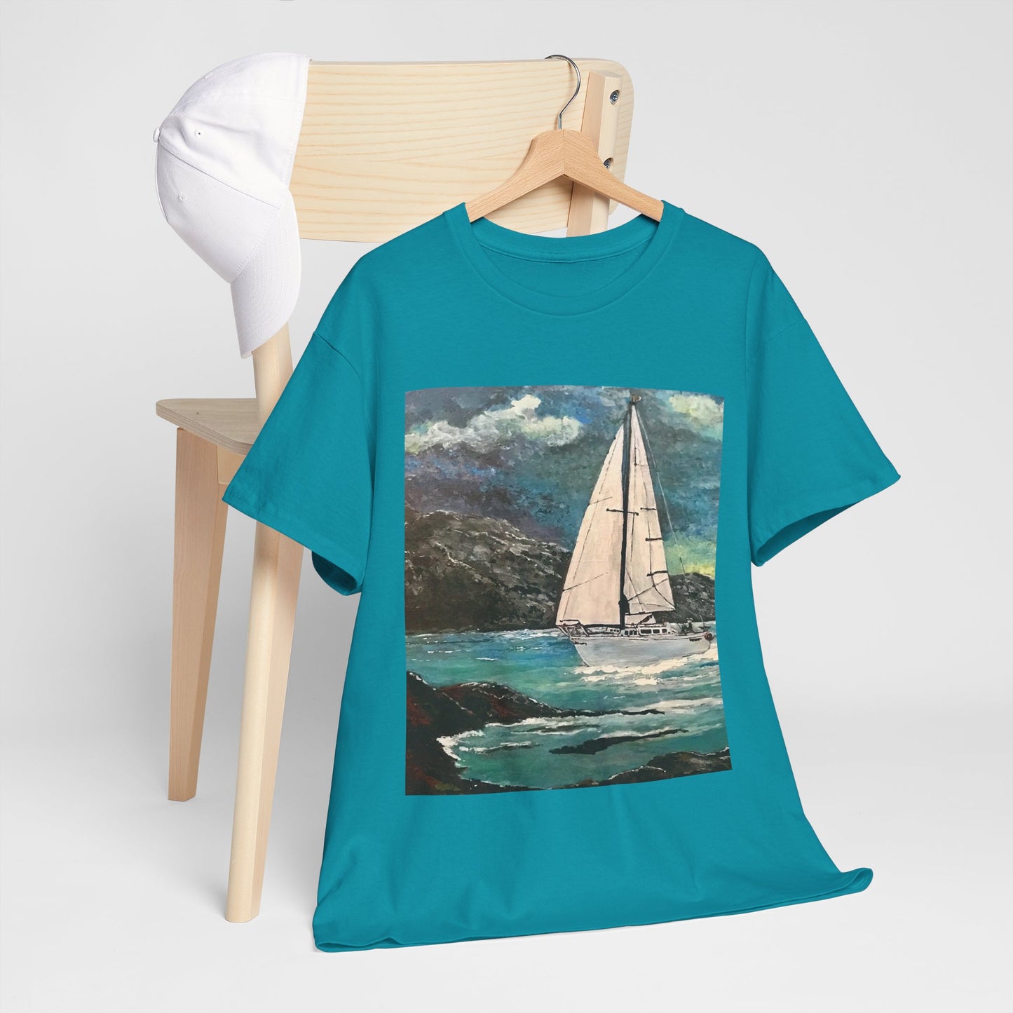 Tropical Sailing - Amazing Unisex Heavy Cotton Short Sleeve Tee Shirts!