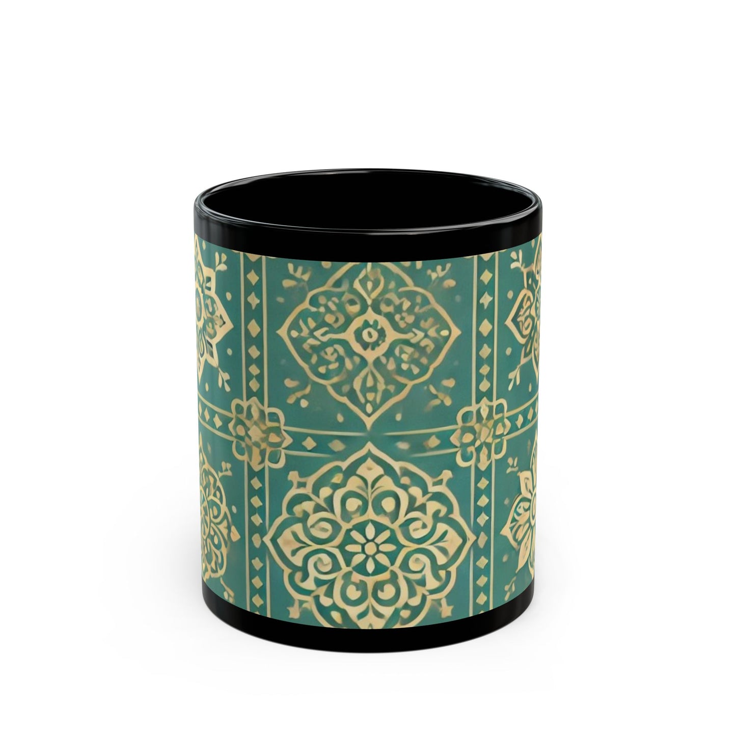 Gold Jewels - 11 oz or 15 oz Ceramic Black Mugs