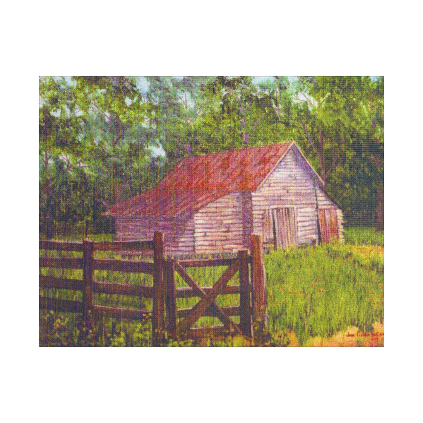 Dawsonville Barn- Art- Gallery Wrapped- Satin Stretched Canvas Gallery Wraps - No Frame Needed