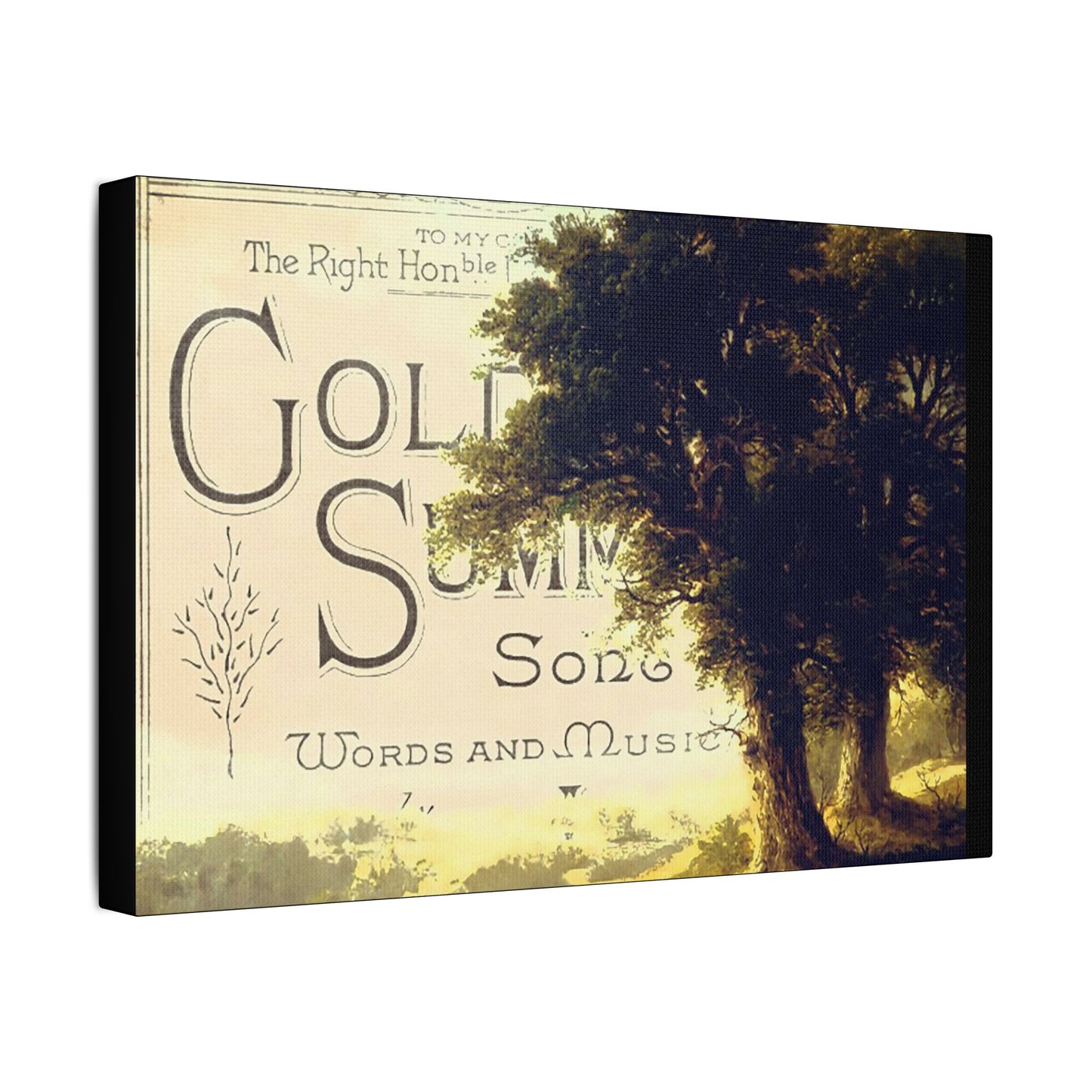 Golden Summer Art- Gallery Wrapped- Satin Stretched Canvas Gallery Wraps - No Frame Needed