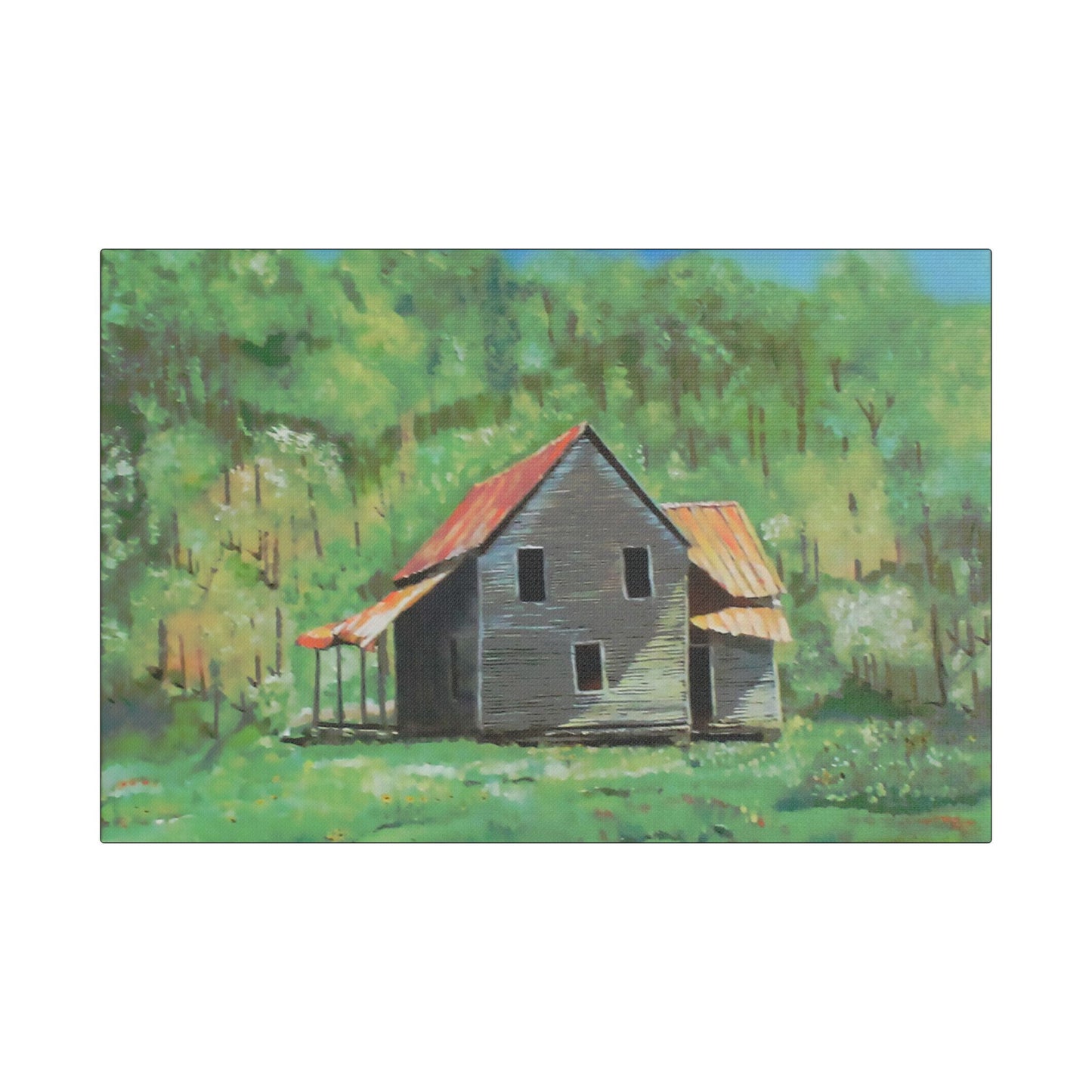 The Homeplace- Art- Gallery Wrapped- Satin Stretched Canvas Gallery Wraps - No Frame Needed