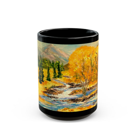 Colorado Morning- 11 oz or 15 oz Ceramic Black Mugs