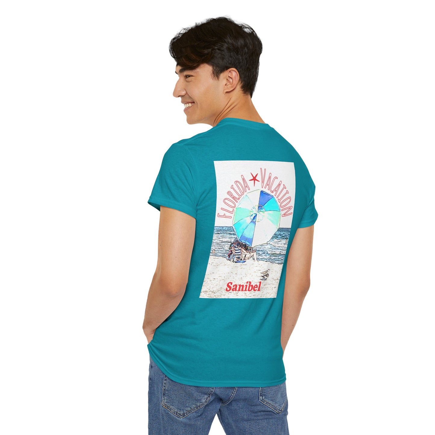 Florida Vacation Sanibel - Amazing Unisex Heavy Cotton Short Sleeve Tee Shirts!
