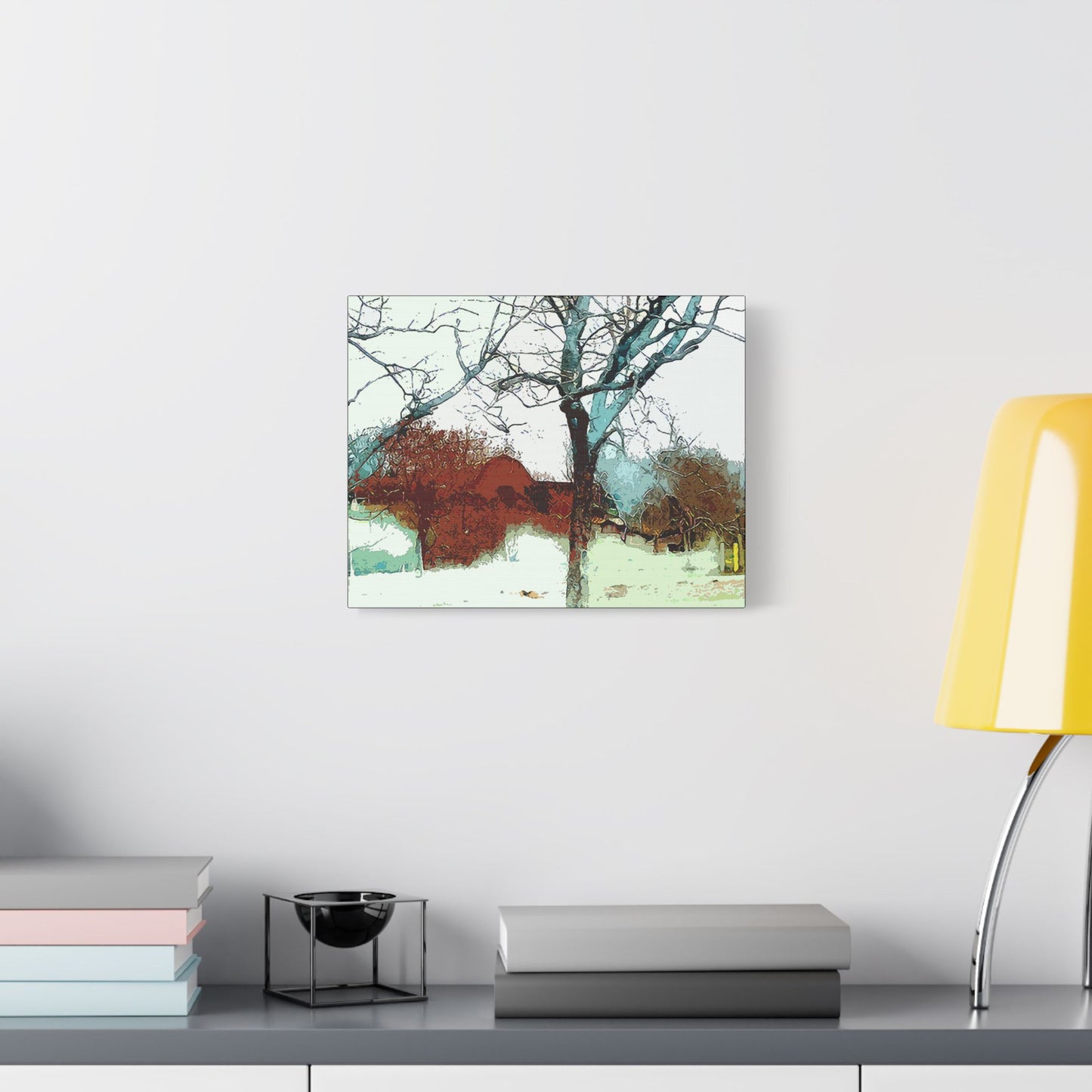 Barn in the Woods- Art- Gallery Wrapped- Satin Stretched Canvas Gallery Wraps - No Frame Needed