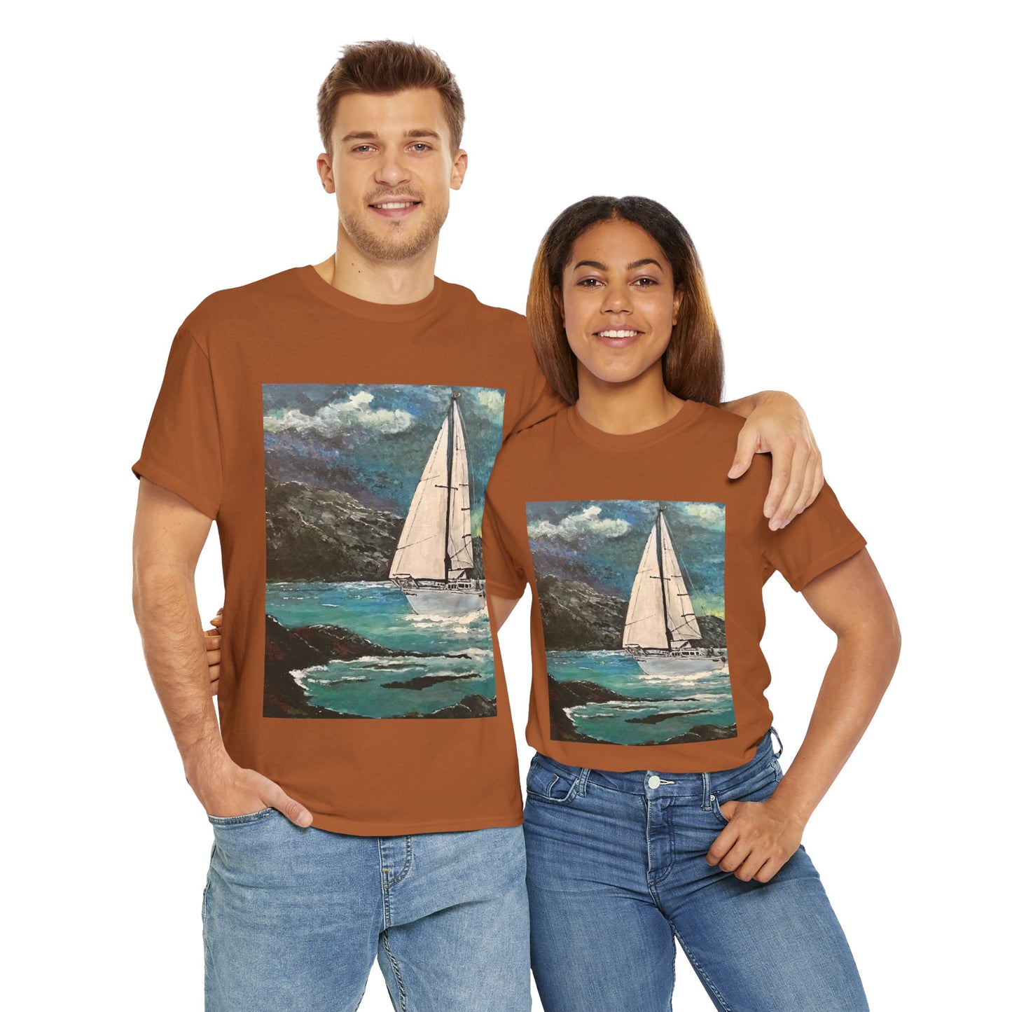Tropical Sailing - Amazing Unisex Heavy Cotton Short Sleeve Tee Shirts!
