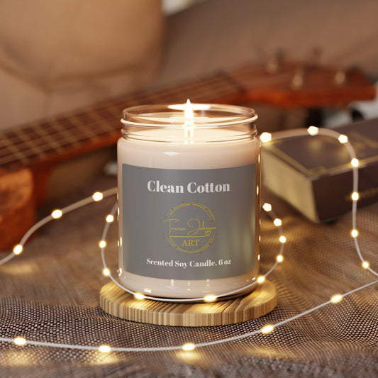 Clean Cotton - Scented Soy Candle, 9oz