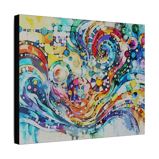 Rolling Waves- Art- Gallery Wrapped- Satin Stretched Canvas Gallery Wraps - No Frame Needed