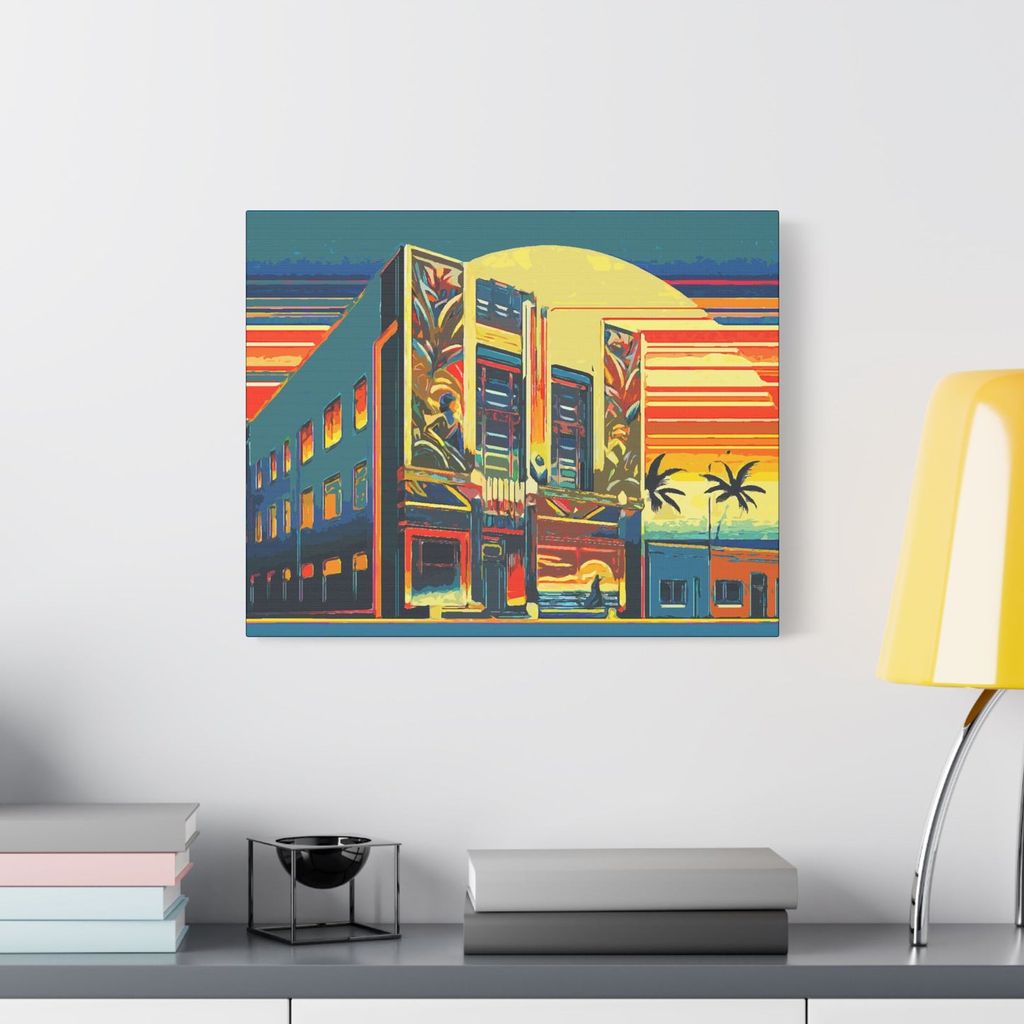 Art Deco Theatre- Art- Gallery Wrapped- Satin Stretched Canvas Gallery Wraps - No Frame Needed