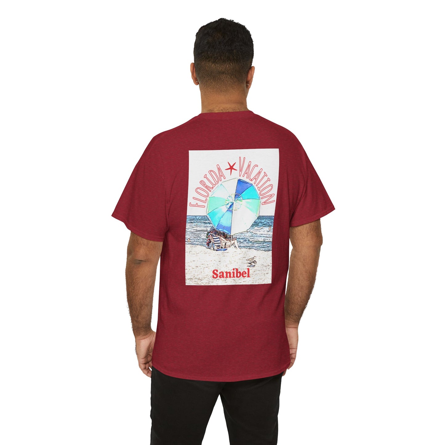 Florida Vacation Sanibel - Amazing Unisex Heavy Cotton Short Sleeve Tee Shirts!
