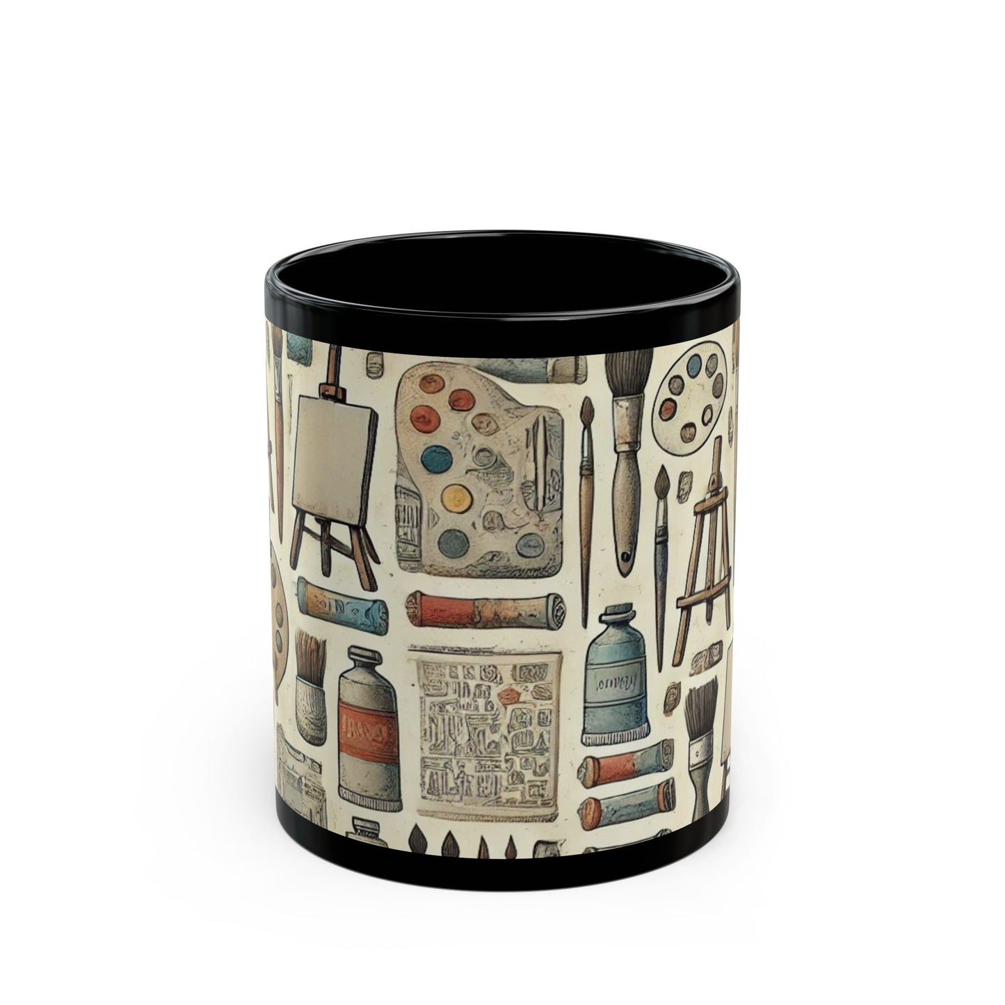 Artist Supplies- 11 oz or 15 oz Ceramic Black Mugs