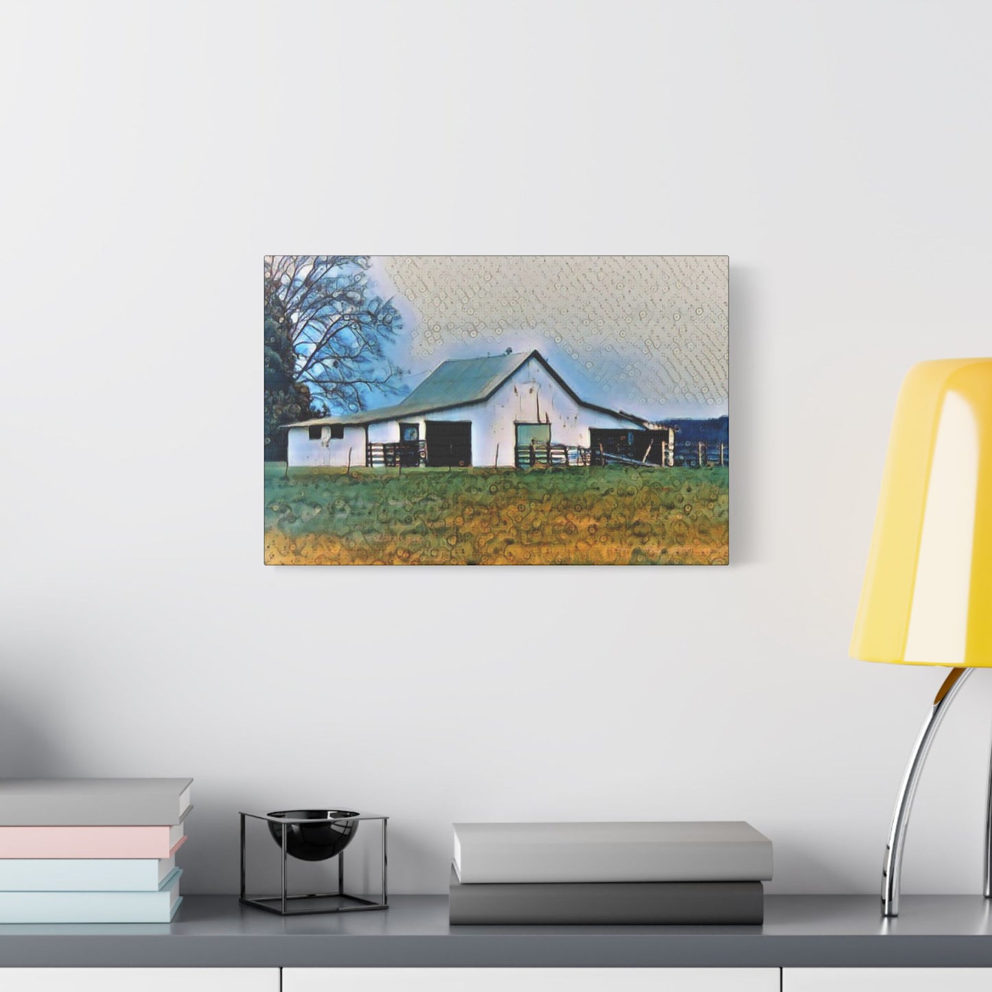 June Barn - Art- Gallery Wrapped- Satin Stretched Canvas Gallery Wraps - No Frame Needed