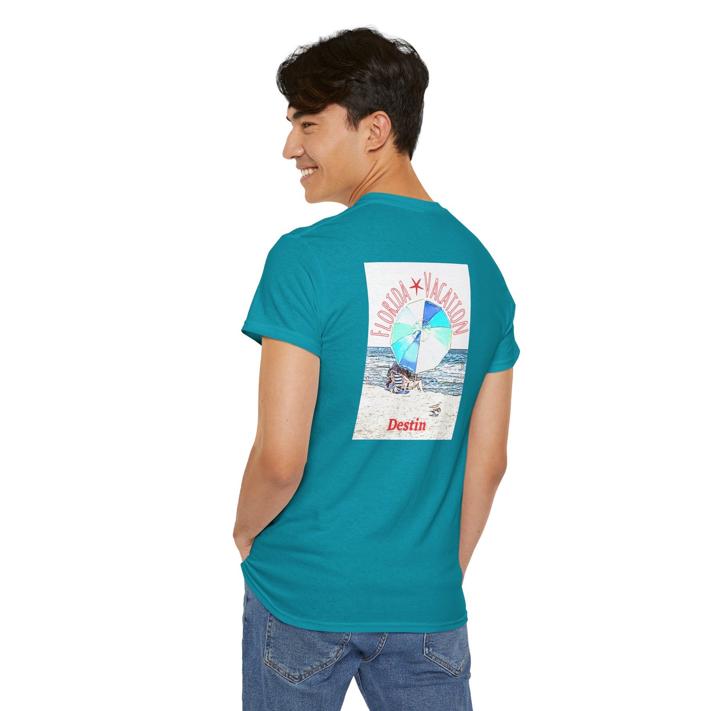 Florida Vacation Destin - Amazing Unisex Heavy Cotton Short Sleeve Tee Shirts!