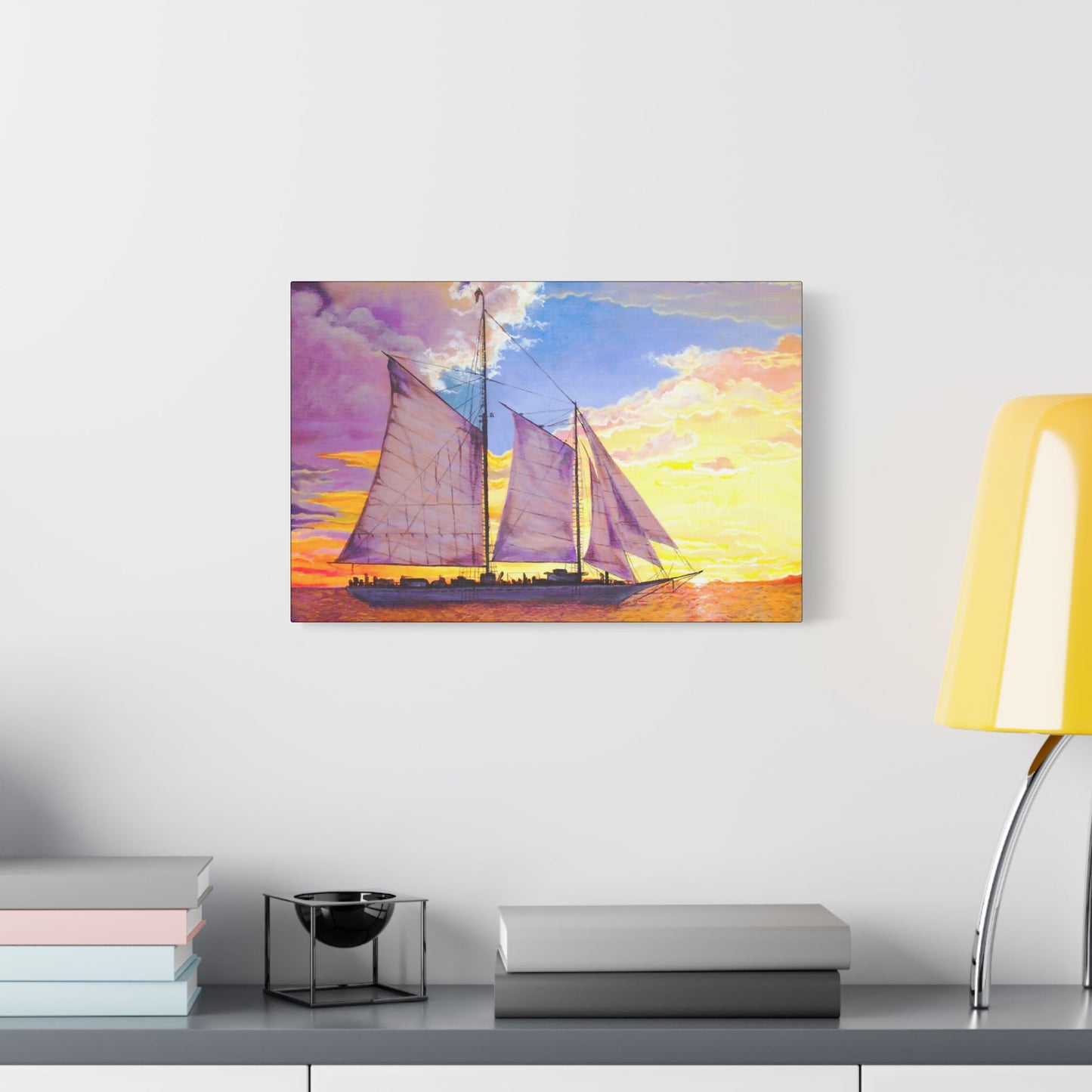 Smooth Sailing Art- Gallery Wrapped- Satin Stretched Canvas Gallery Wraps - No Frame Needed