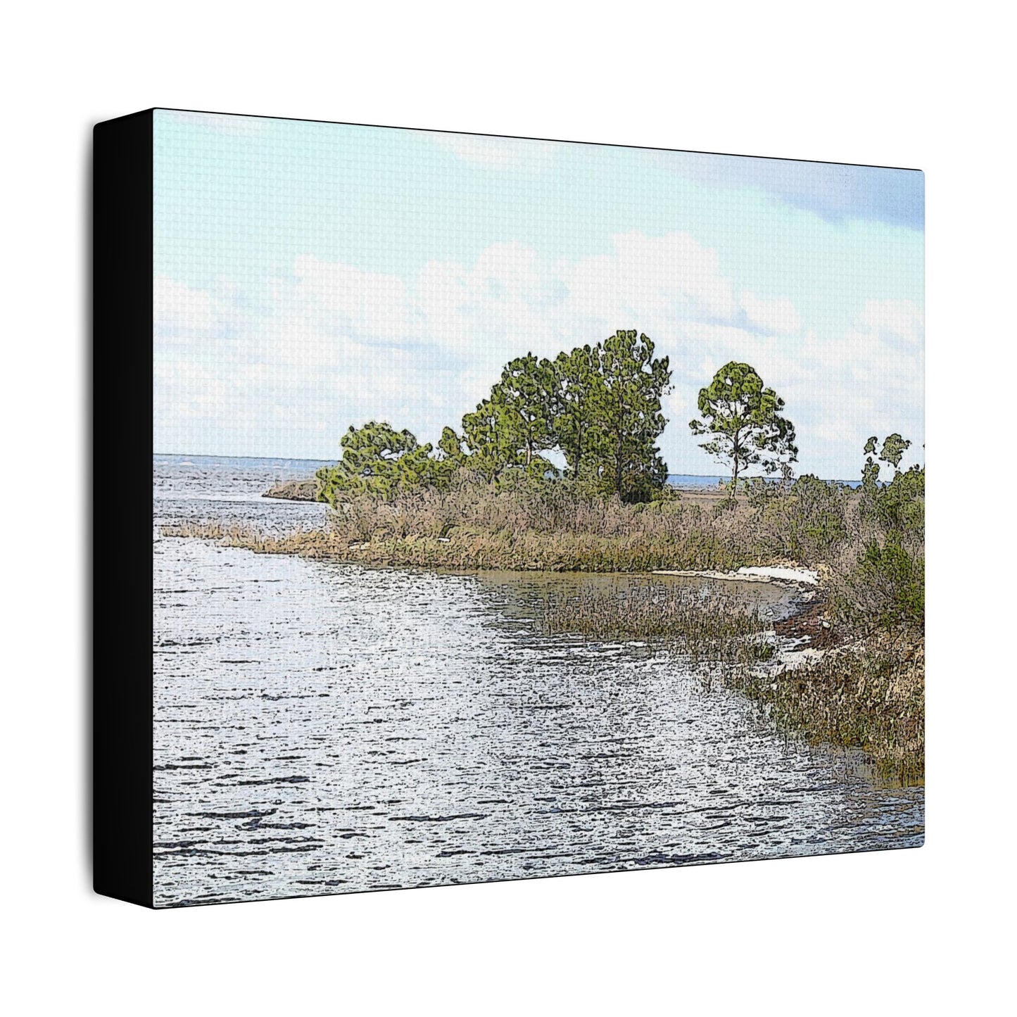 Going Coastal Florida Art- Gallery Wrapped- Satin Stretched Canvas Gallery Wraps - No Frame Needed