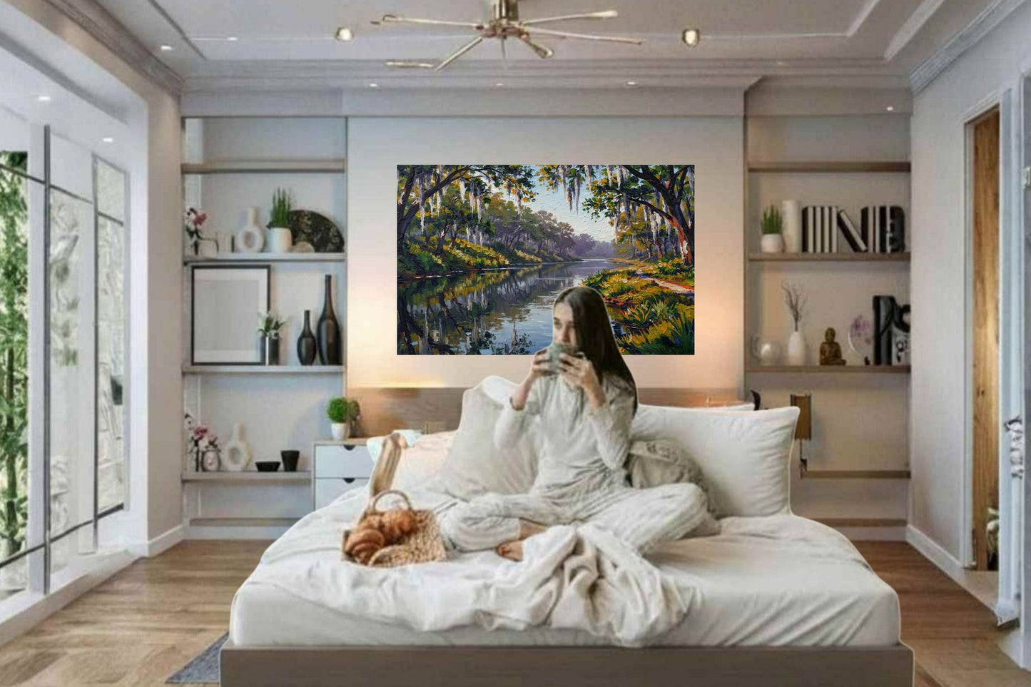 Old Florida River - Life In Tropical Area| Stream Art | Giclee Paper- Wood- Metal- Canvas