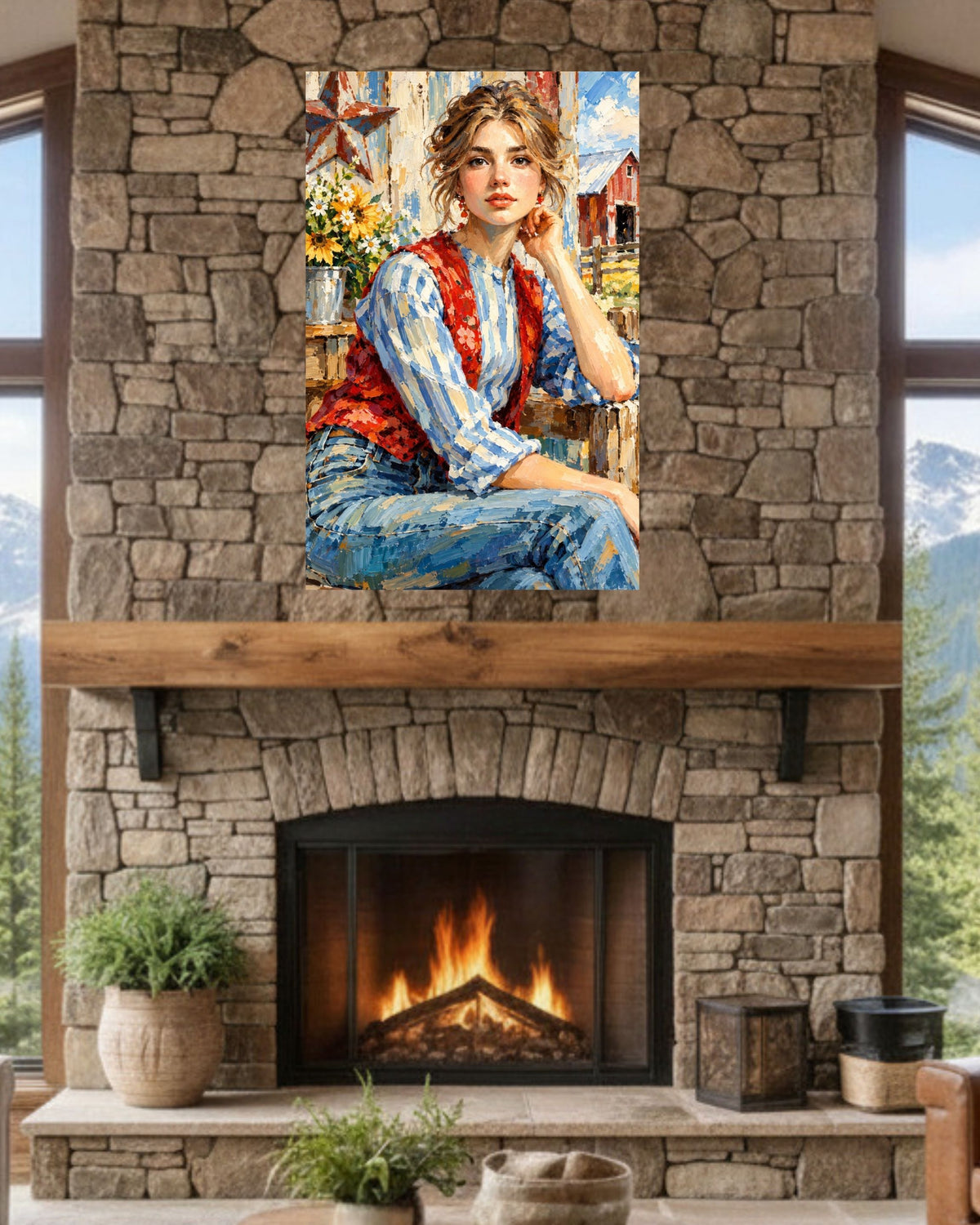 Farm Girl| |Modern Farm Art Prints, Canvas, Wood, or Metal Art