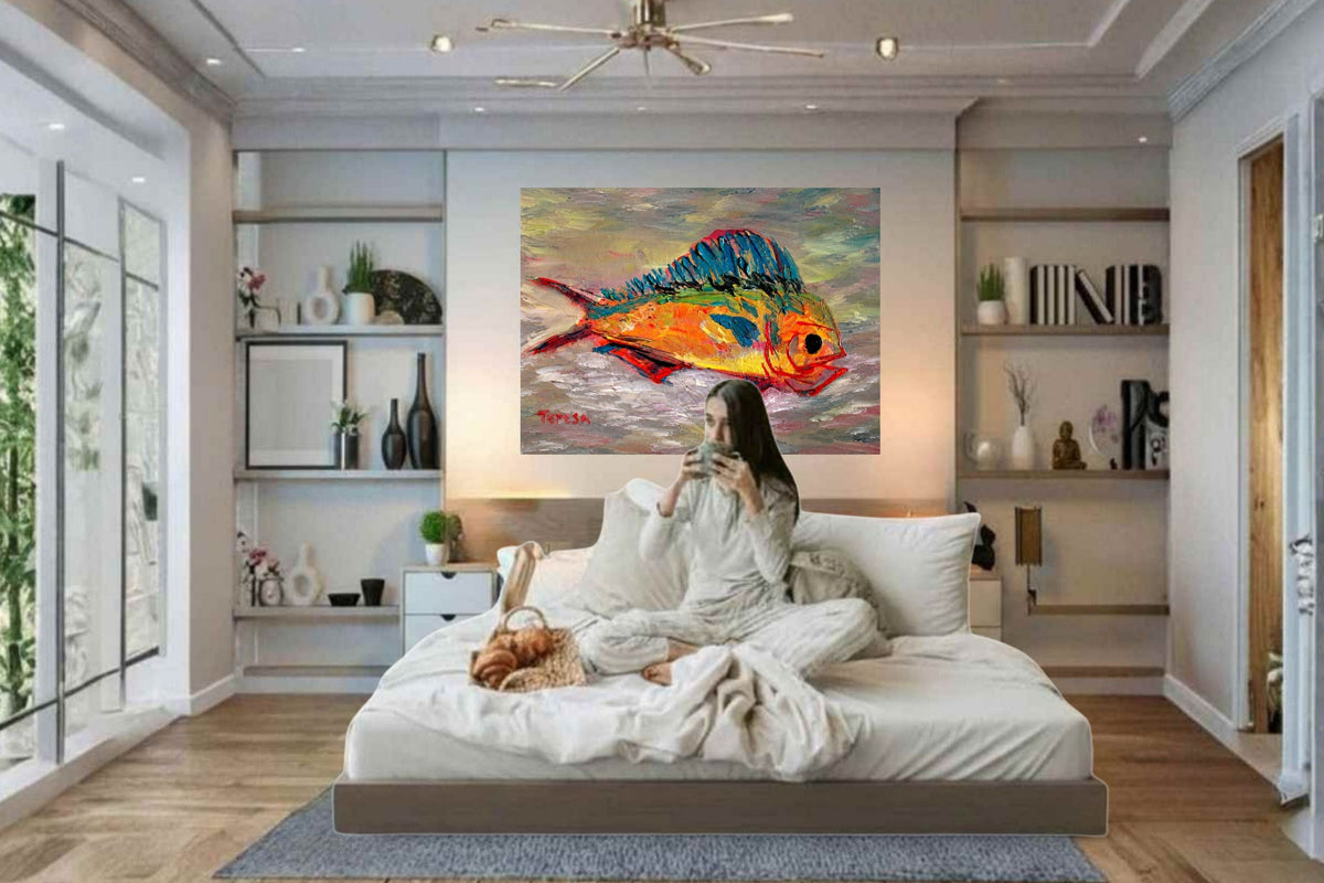 The Fish That Got Away. Ocean Art Giclee Paper- Wood- Metal- Canvas