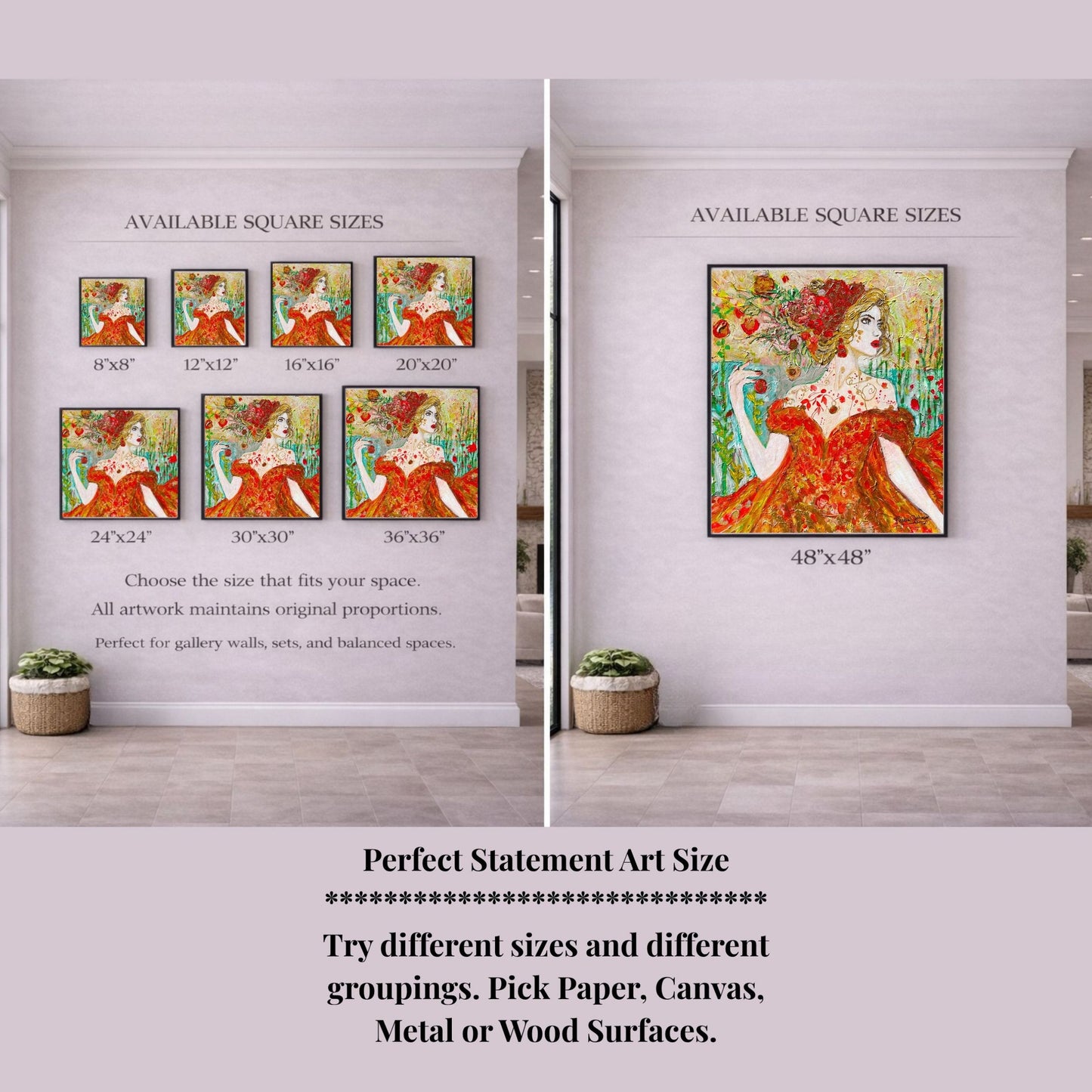 The Queen of Spring- Art Giclee Paper- Wood- Metal- Canvas