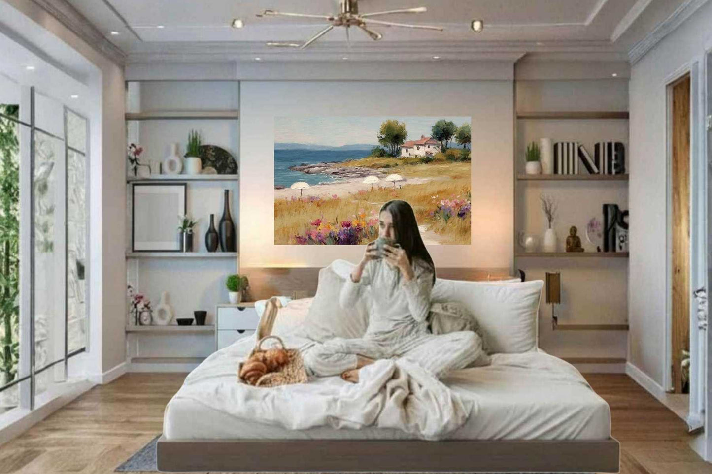 Private Paradise| Tropical Print| Coastal Beach| Giclee on Canvas, Wood, Metal, Fine Art Paper