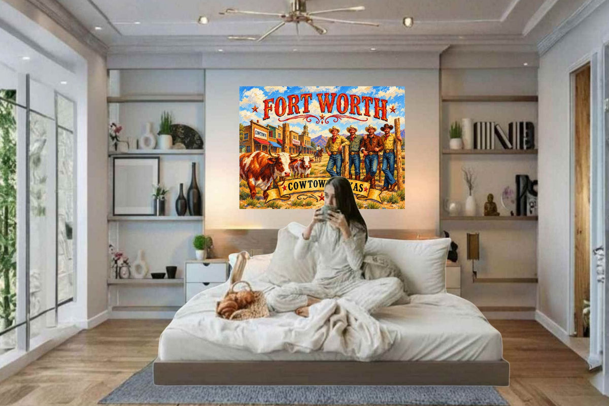 Ft. Worth Cowtown Texas| Western-Art-Animal|  Prints, Canvas, Wood, or Metal Art