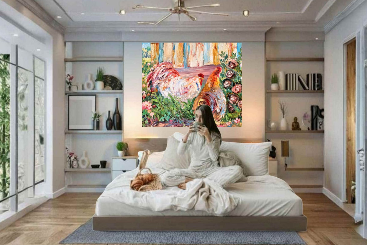 Fancy Feathers and Flowers-Animal-Prints, Canvas, Wood, or Metal Art