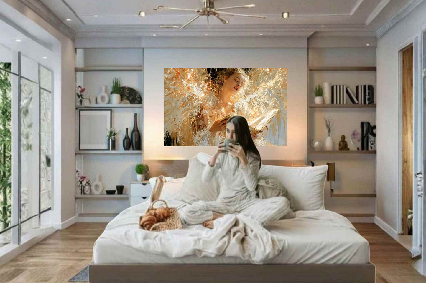 Song Of Heaven | Singing Angel Art | Christian Wall Decor | Angel Hymn Art | Inspirational Faith Art