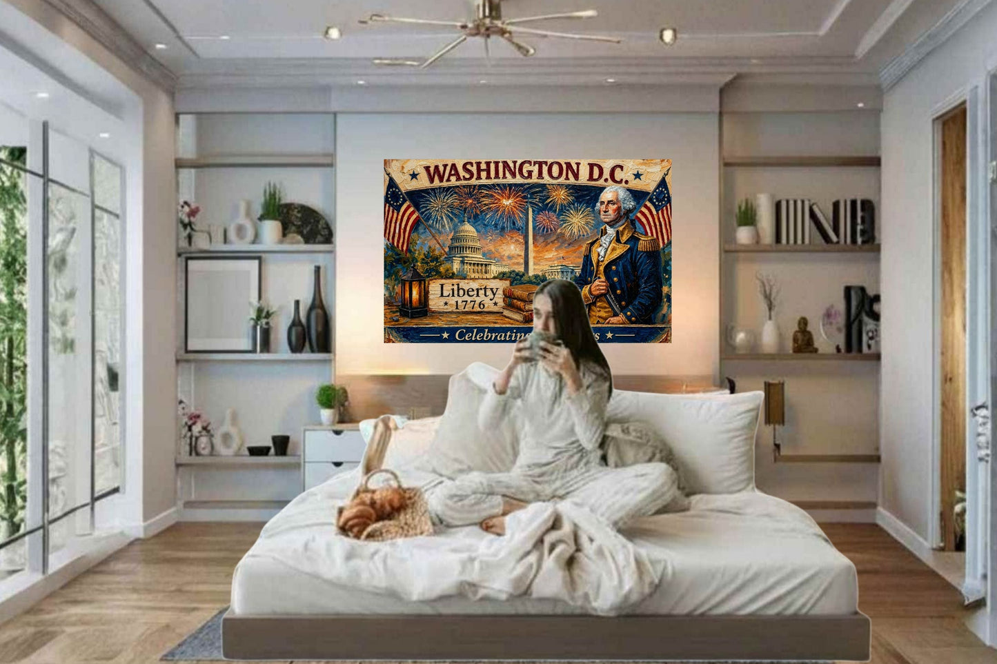 Washington DC- Celebrating 250 Years of Liberty| Patriotic Print| Fireworks Art| Prints, Canvas, Wood, or Metal Art