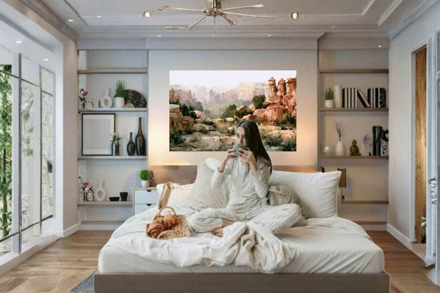 Utah Canyon Morning | Impressionist Desert Landscape Art | Giclee Paper • Wood • Metal • Canvas