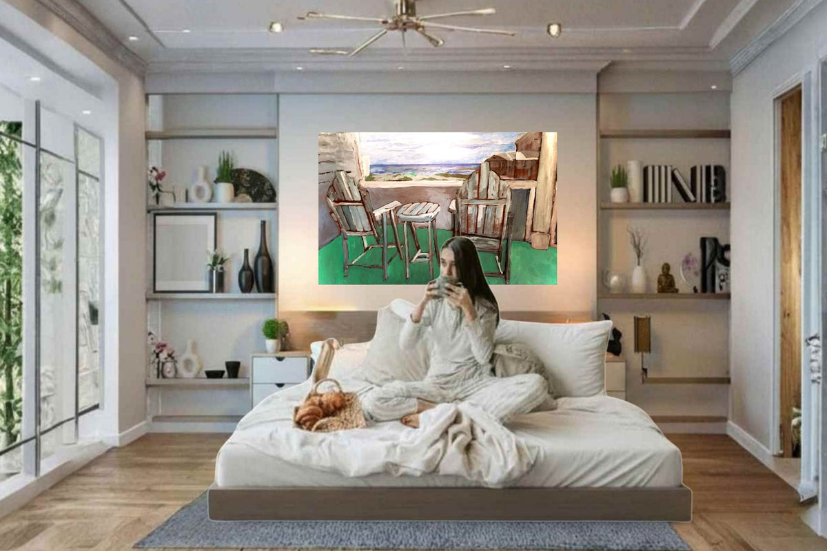 Back Porch Dreaming| Tropical Beach Art| Life in Tropical Area| Giclee Paper- Wood- Metal- Canvas