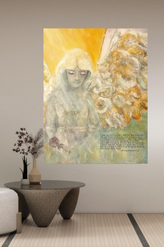 Angels Watch Over Thee| Heavenly Art| Inspiration| Print, Wood, Metal or Canvas- Heaven Being sent by God - Art by Teresa Johnson