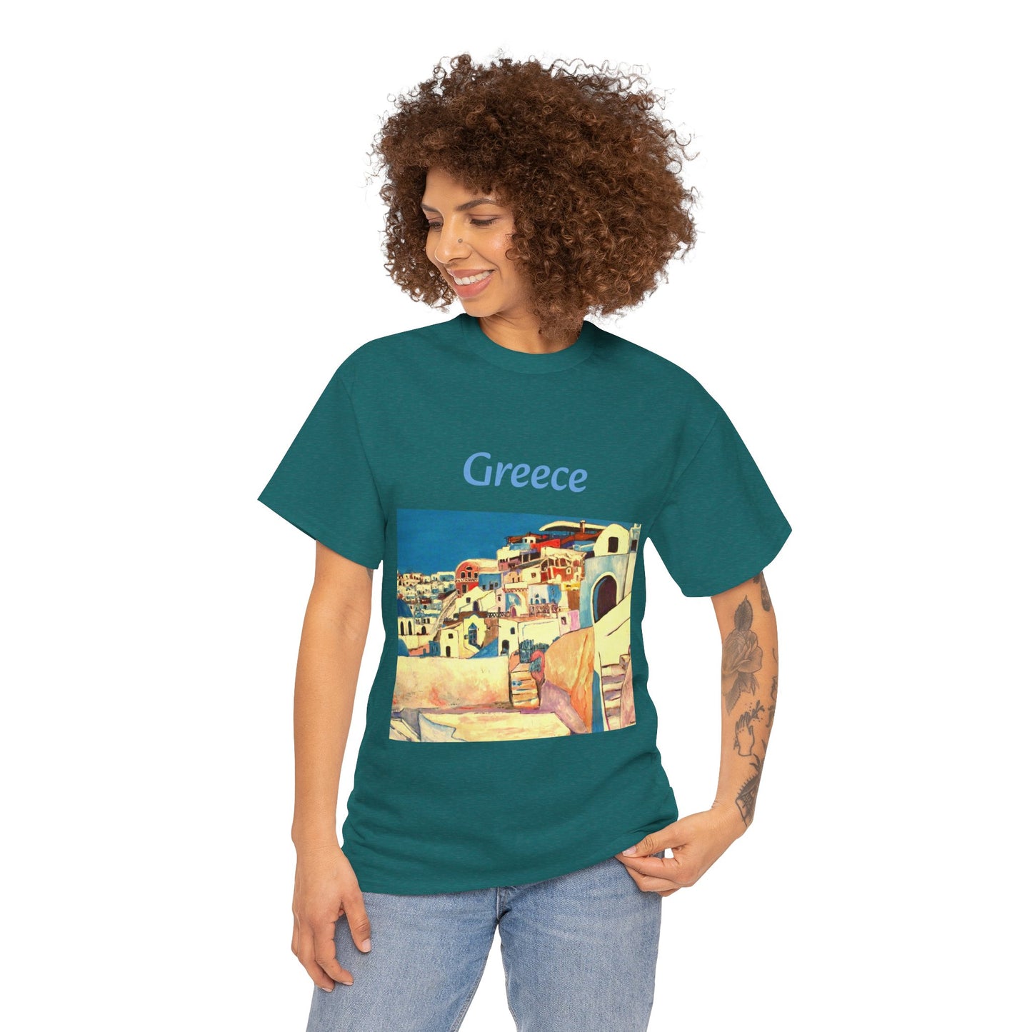 Greece - Amazing Unisex Heavy Cotton Short Sleeve Tee Shirts!