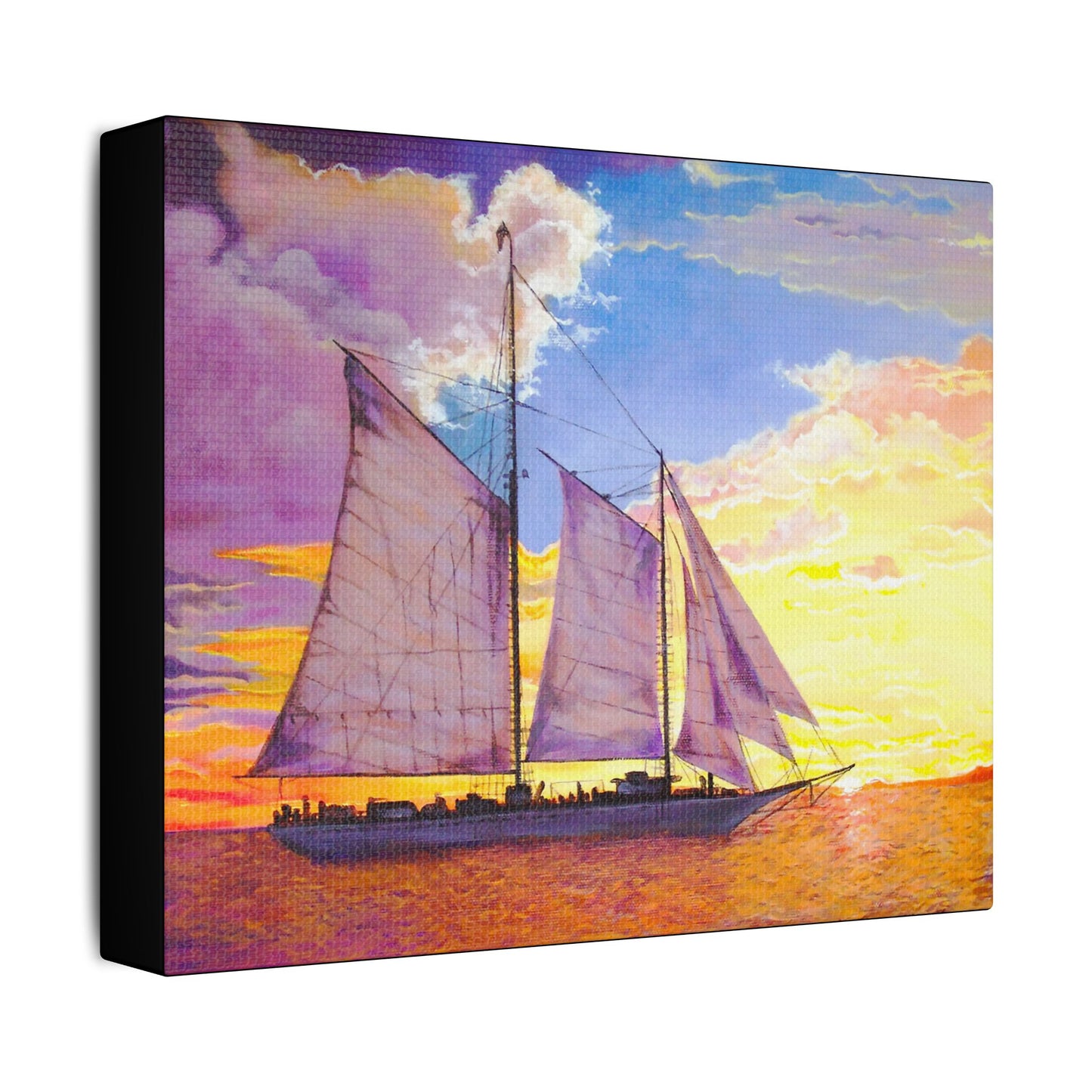 Smooth Sailing Art- Gallery Wrapped- Satin Stretched Canvas Gallery Wraps - No Frame Needed