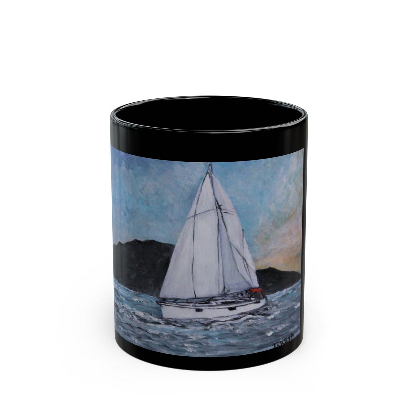 Smoothly Sailing- 11 oz or 15 oz Ceramic Black Mugs
