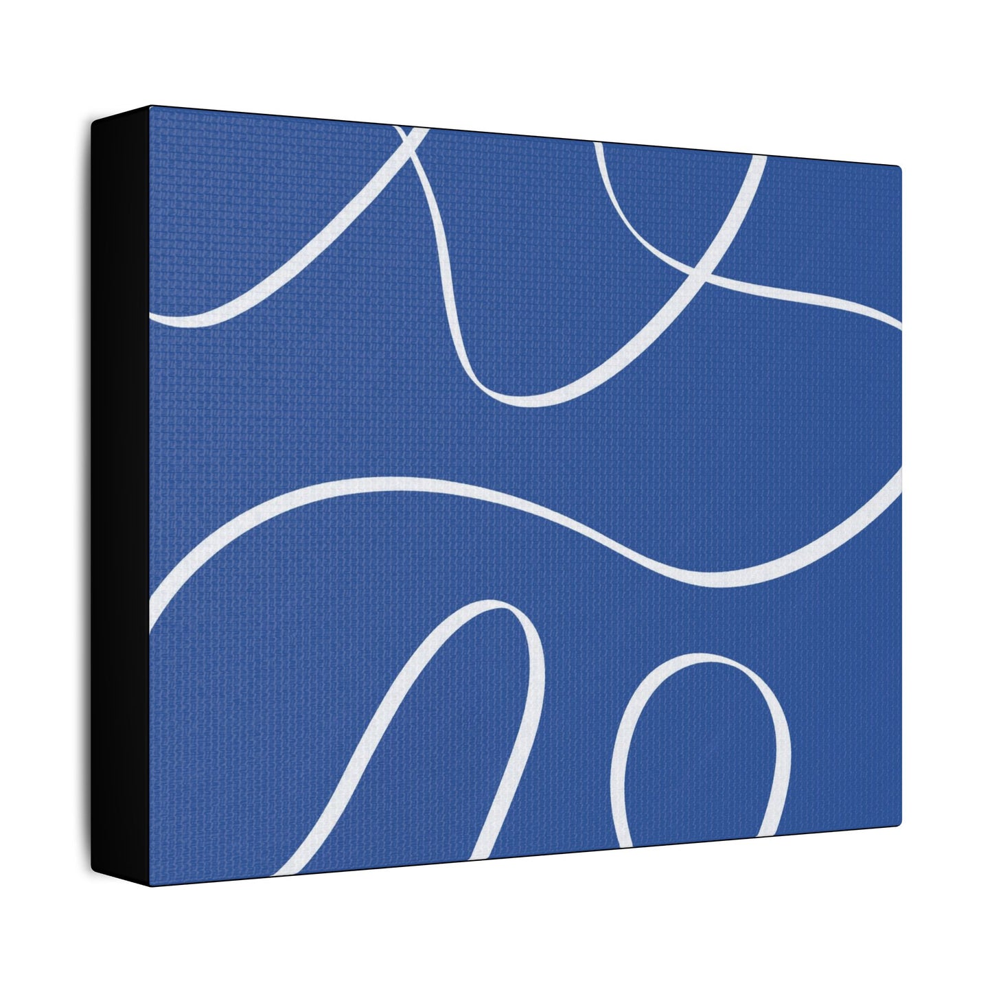 Blue Swirl Art- Gallery Wrapped- Satin Stretched Canvas Gallery Wraps - No Frame Needed