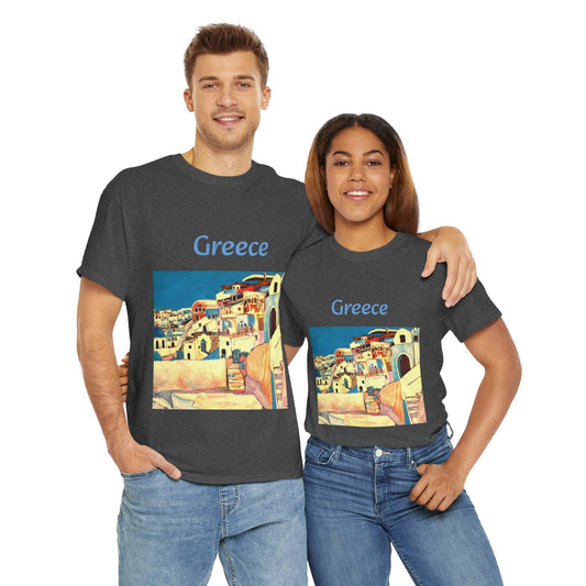 Greece - Amazing Unisex Heavy Cotton Short Sleeve Tee Shirts!